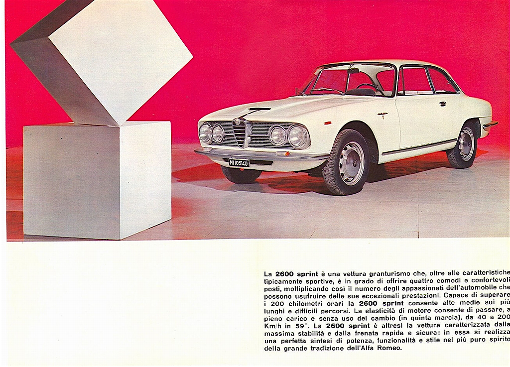 1962 Alfa Romeo Sprint Brochure Page 4